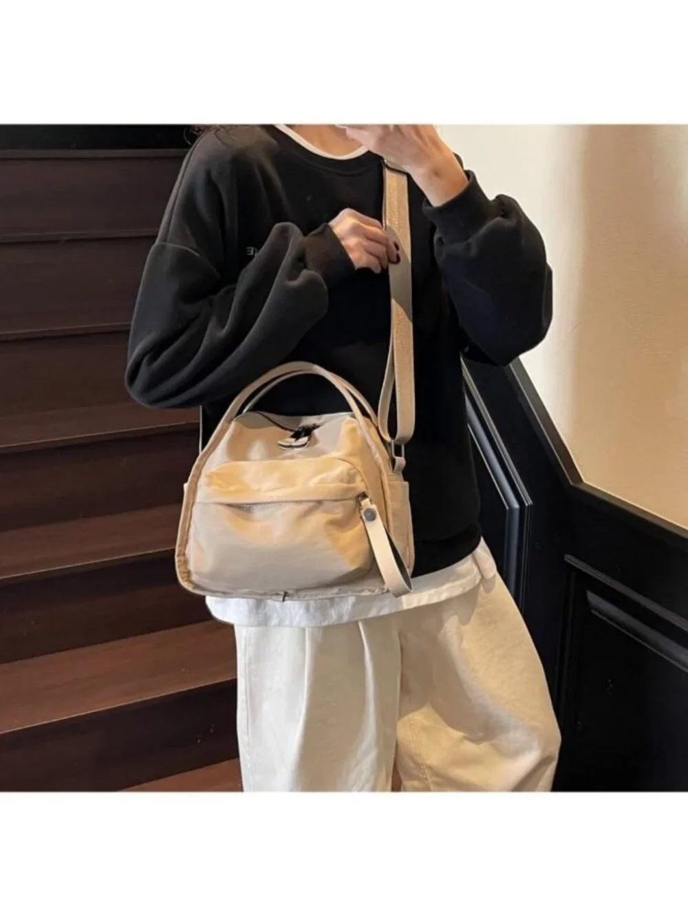 Lightweight Nylon Crossbody Bag for Women | Casual Everyday Shoulder Purse
